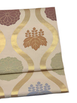 【期限特典】限定１点　大丈夫！と安心感のある西陣織 　本袋袋帯　立湧/菊桐文様 - 木下着物研究所