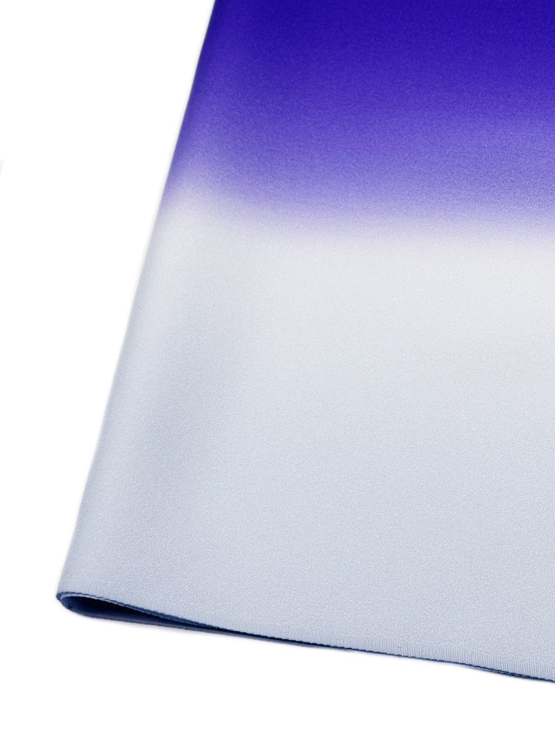 【新色】二色暈し 艶帯揚　紺桔梗×白縹[紅衣オリジナル] - 木下着物研究所