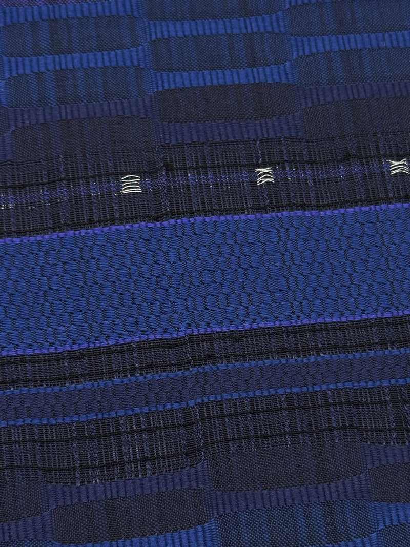 【SHOWROOM/先行ご紹介商品】【新色】見目麗しき帯！クールバージョン！博多織 九寸名古屋帯 紅間道 紺地濃淡に桔梗紫 - 木下着物研究所