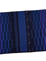 【SHOWROOM/先行ご紹介商品】【新色】見目麗しき帯！クールバージョン！博多織 九寸名古屋帯 紅間道 紺地濃淡に桔梗紫 - 木下着物研究所