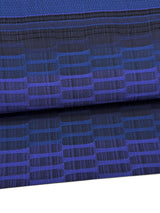 【SHOWROOM/先行ご紹介商品】【新色】見目麗しき帯！クールバージョン！博多織 九寸名古屋帯 紅間道 紺地濃淡に桔梗紫 - 木下着物研究所