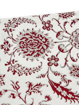 【SHOWROOM/先行ご紹介商品】【新色】 博多織八寸名古屋帯 ペルシャ草花紋　薄鼠地に深紅　[紅衣オリジナル] - 木下着物研究所