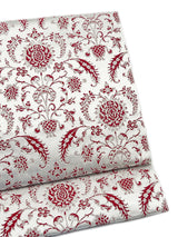 【SHOWROOM/先行ご紹介商品】【新色】 博多織八寸名古屋帯 ペルシャ草花紋　薄鼠地に深紅　[紅衣オリジナル] - 木下着物研究所