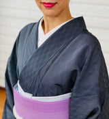 【1点限定】女将紅子も愛用！サラッとした風合いが魅力的 伝統的工芸品 明石縮 立涌　 ※手縫いマイサイズ仕立て - 木下着物研究所