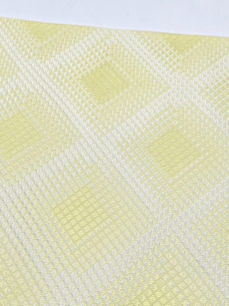 博多織八寸名古屋帯 鱗菱 檸檬 [紅衣オリジナル] – 木下着物研究所