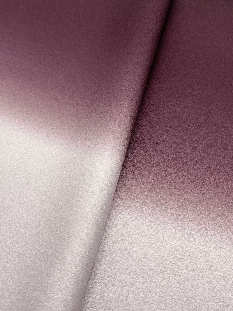 二色暈し 艶帯揚 滅紫×くすみ藤[紅衣オリジナル] – 木下着物研究所