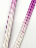 【少量再入荷】ゆるぎ組手組帯締 二色暈し 躑躅色×純白[紅衣オリジナル] - 木下着物研究所
