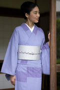 【再入荷】大人の上質な博多織の半幅帯 絹鼠色[紅衣オリジナル] - 木下着物研究所