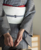 パートナー的な博多織八寸名古屋帯 菱つなぎ [紅衣オリジナル] - 木下着物研究所
