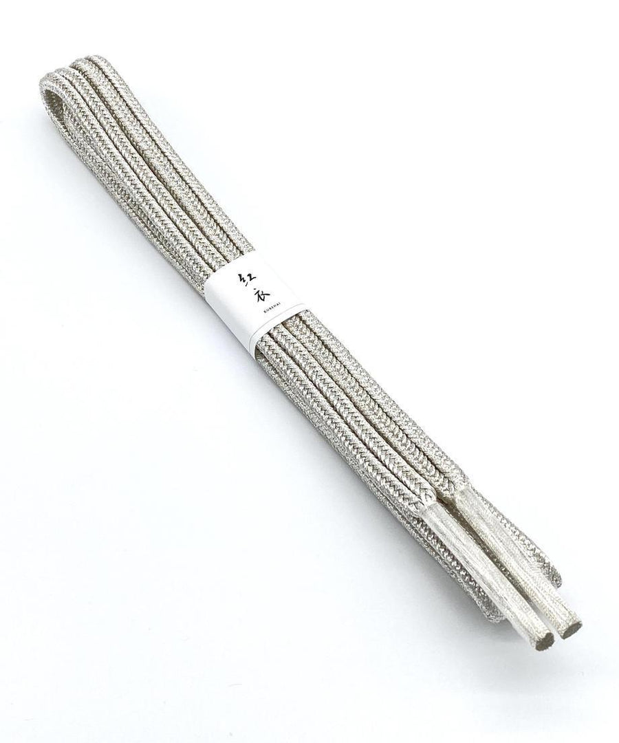 特典あり】ゆるぎ組帯締 ハンサム銀糸 [紅衣オリジナル]手組み – 木下