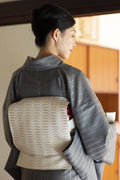 【少量入荷】パートナー的な博多織八寸名古屋帯 菱つなぎ [紅衣オリジナル] - 木下着物研究所