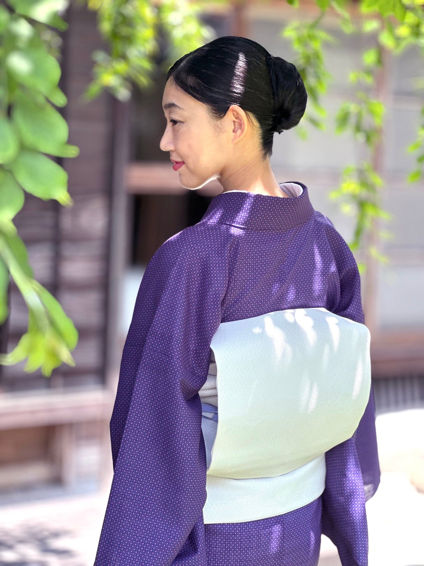 美品 丸洗い済 正絹訪問着(単衣)お召？ 10077944-1.jpg