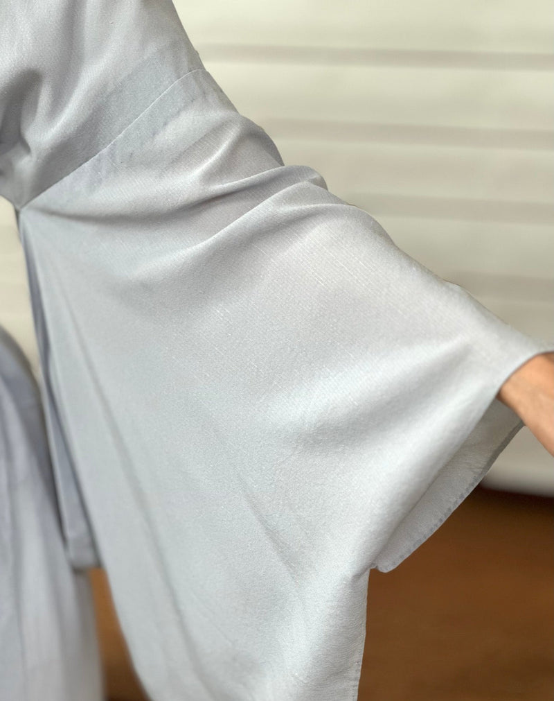 着物生活が変わる、洗える絹の長襦袢 鼠色 ※手縫いマイサイズ仕立て