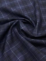 【期間限定特典】新作スーツ生地の着物⑦紺格子（手縫仕立代込み）※生地確認できます - 木下着物研究所